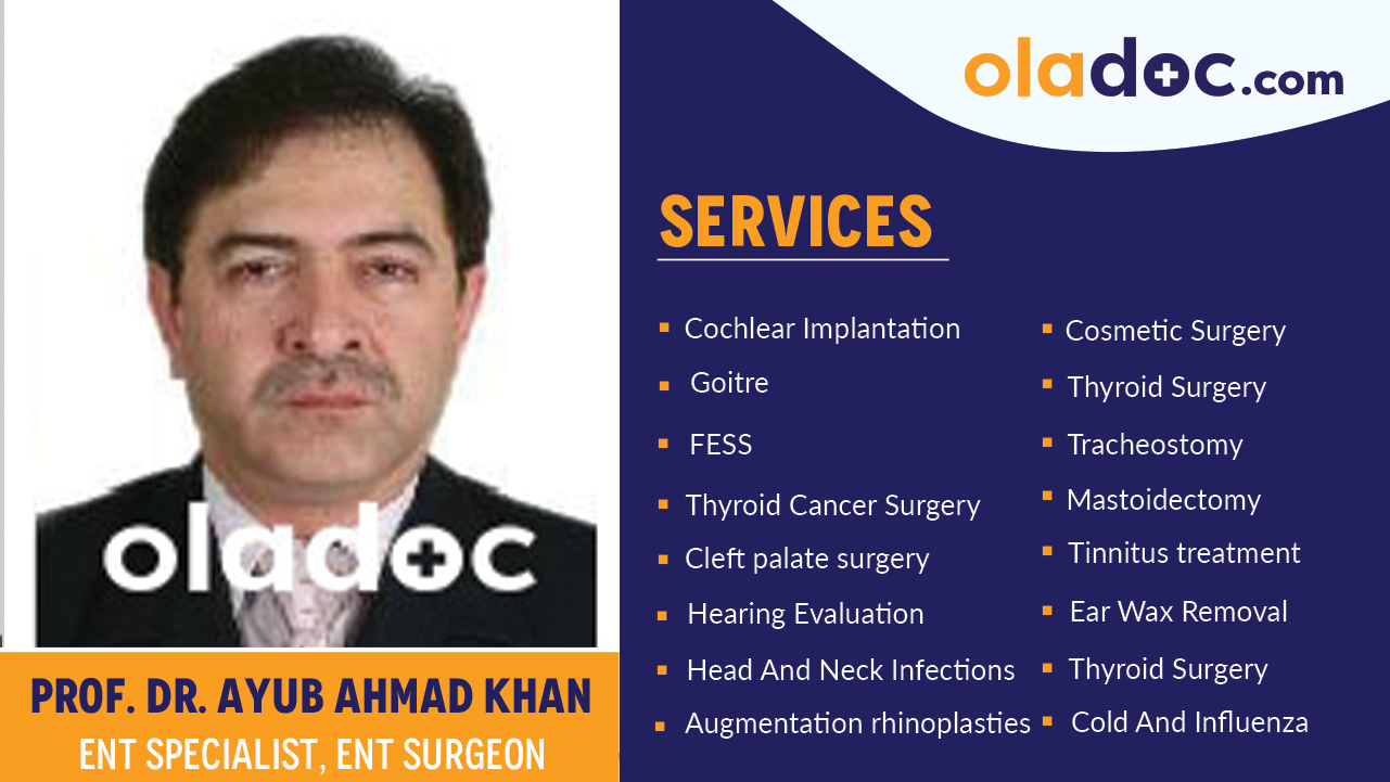 Services provided by Dr. Ayub Ahmad Khan